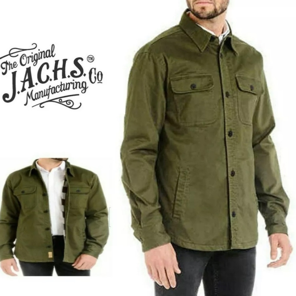 Flannel Lined Jacket Army Green